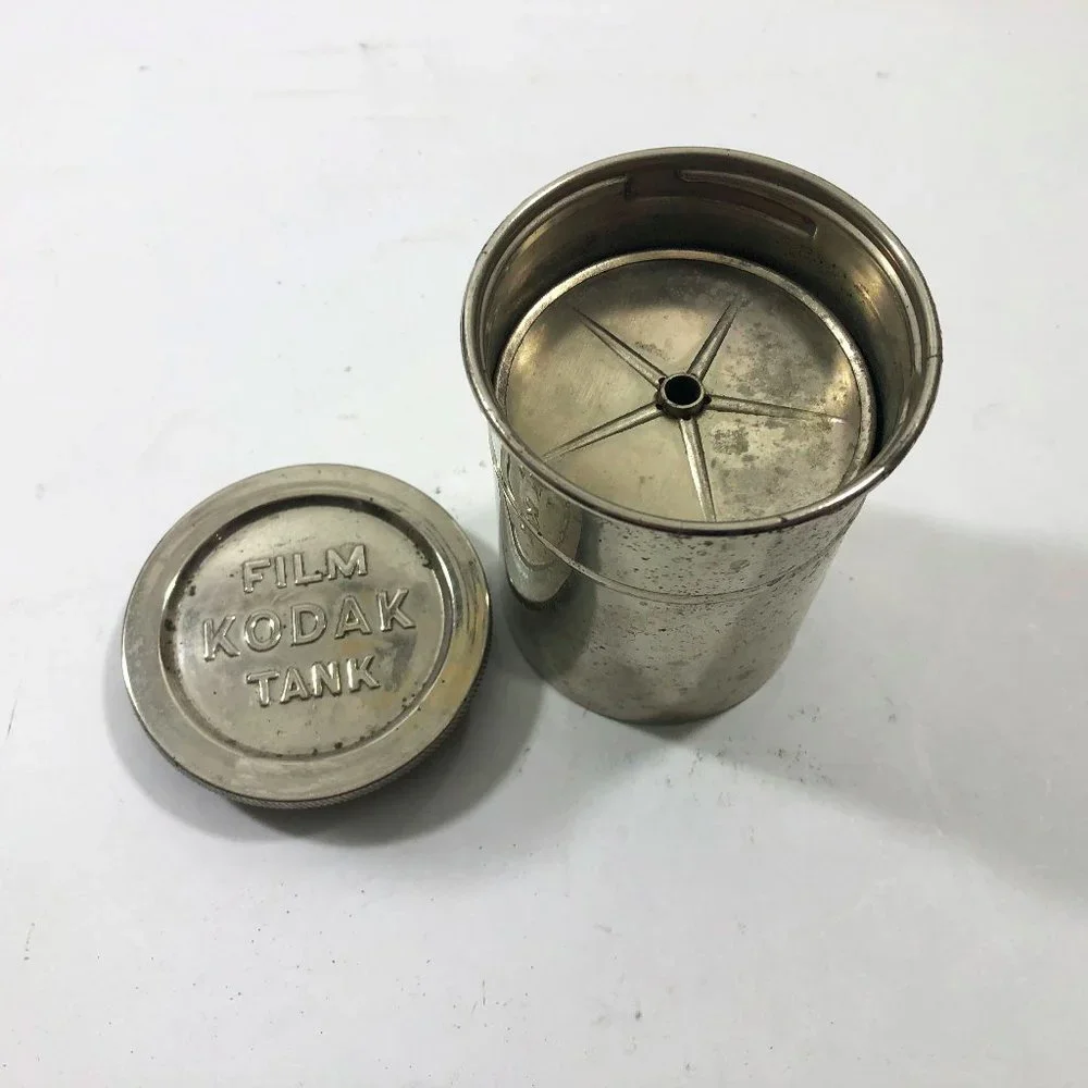 Vintage Eastman Kodak Film Developing Tank Metal 4x3 inches